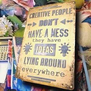 🟢$10 Creative People Metal Wall Sign